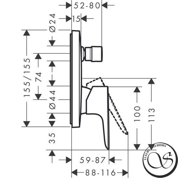 Смеситель для ванны Hansgrohe Talis E 71745340 71745340 фото