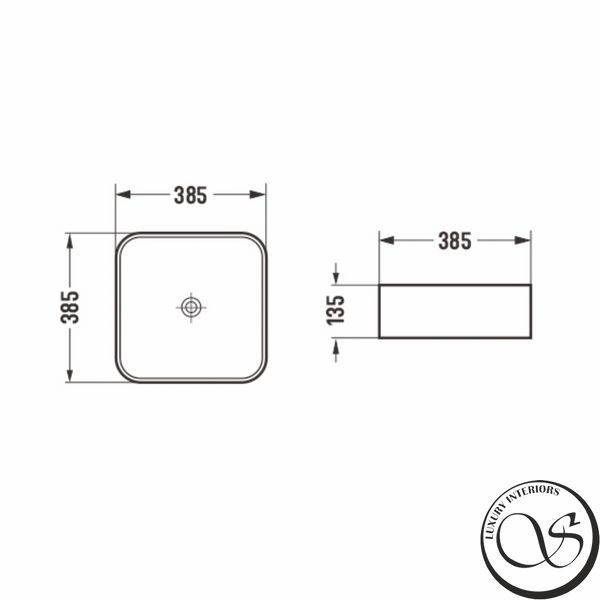 Lavoar de blat IMPRESE I-form c06010603-38 alb 38,5*38,5*13,5 cm с06010603-38 foto