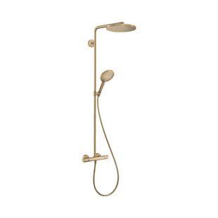 Душевая система Hansgrohe Raindance S 240 Showerpipe PowderRain 1jet с термостатом, brushed bronze (27633140) 27633140 фото