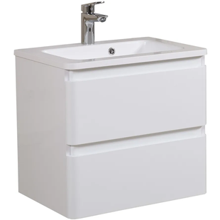 Dulap de baie suspendat AQUARODOS ACCENT 70 cu lavoar, 630x700x450 mm, alb ACCENT 70 foto