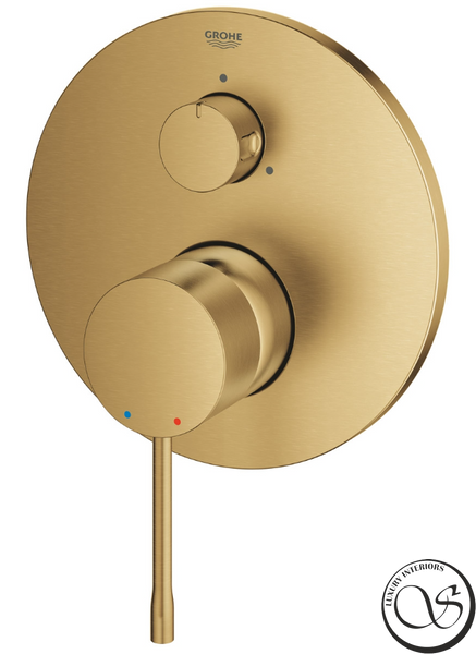 Baterie de baie GROHE Essence extern cu deviator cu 3 căi, Cool Dawn Matt (24092GN1) 24092GN1 foto