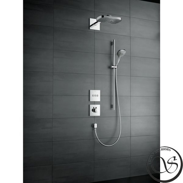 Duș suspendat Hansgrohe Select E 300 3jet cu suport de 390 mm, crom (26468000) 26468000 foto
