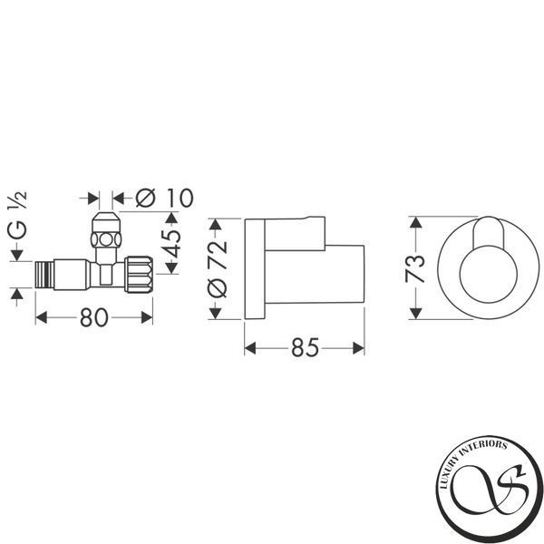 Piese de schimb valve unghiulare HANSGROHE Axor Citterio 13954000 foto