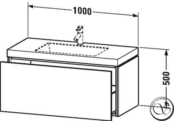 Mască de baie DURAVIT VERO AIR LC6918O7272, 100x48 cm, cu chiuvetă fără preaplin LC6918O7272 foto
