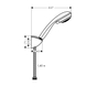 Душевой набор Hansgrohe 27559000 Crometta 85 Vario/Porter C 160 хром 27559000 фото 2