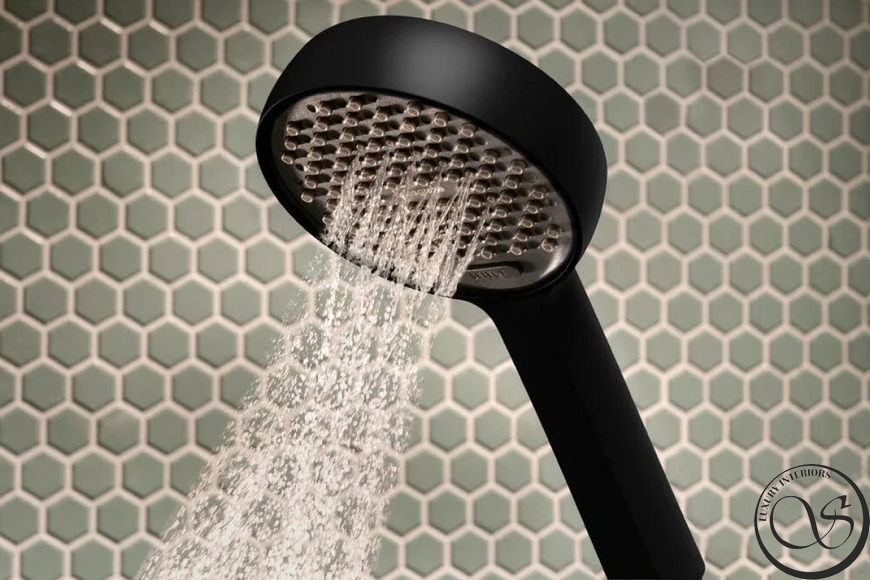 Душевая система HANSGROHE ACTIVERA Q 28753670 290/180 1jet EcoSmart Showerpipe с термостатом для ванны, черный матовый 28753000 фото