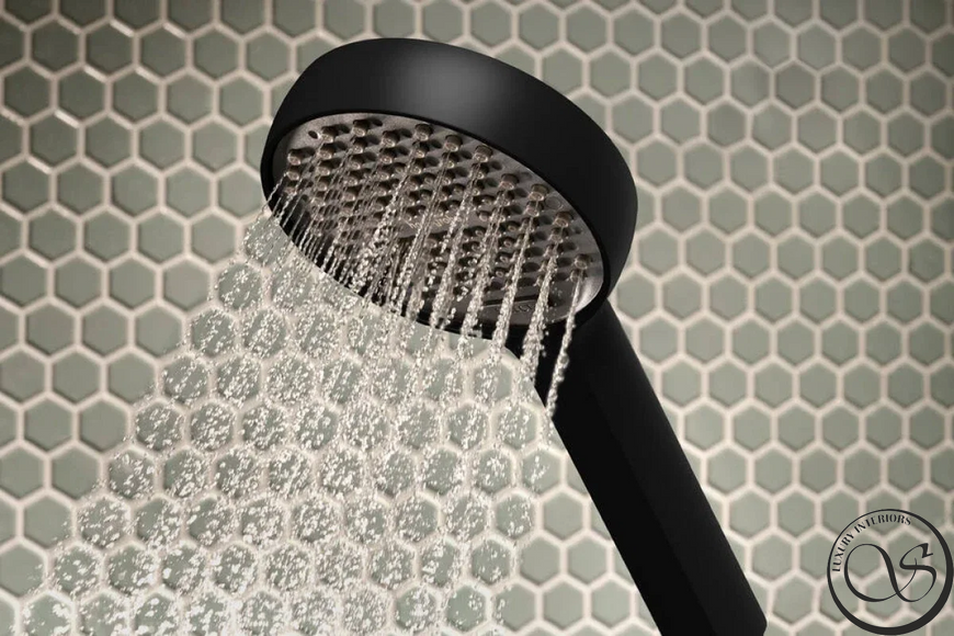 Душевая система HANSGROHE ACTIVERA Q 28753670 290/180 1jet EcoSmart Showerpipe с термостатом для ванны, черный матовый 28753000 фото