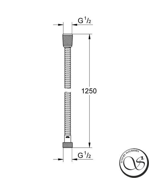 Furtun de duș 1250 mm GROHE Relexaflex Metal Longlife 28142000 28142000 foto