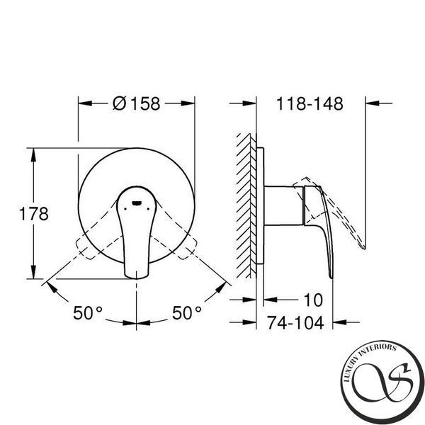 Baterie de duș GROHE Eurosmart exterior crom 24042003 24042003 foto