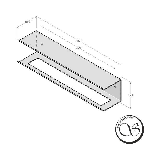 Вешалка для полотенец с полкой DASKE Pody TR/PY-2762J-A Adhesive TR/PY-2762J-A фото