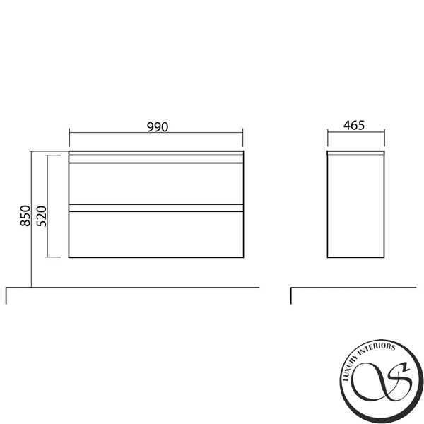 Dulap de baie suspendat AQUARODOS ACCENT 100 cu lavoar, 550x990x465 cm, alb ACCENT 100 foto