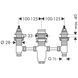 Set baterie de baie cu 3 orificii Hansgrohe ascuns (13233180) 13233180 foto 2
