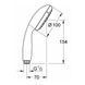 Duș de m&acirc;nă GROHE New Tempesta II, 9,5 l/min 26161001 26161001 foto 2