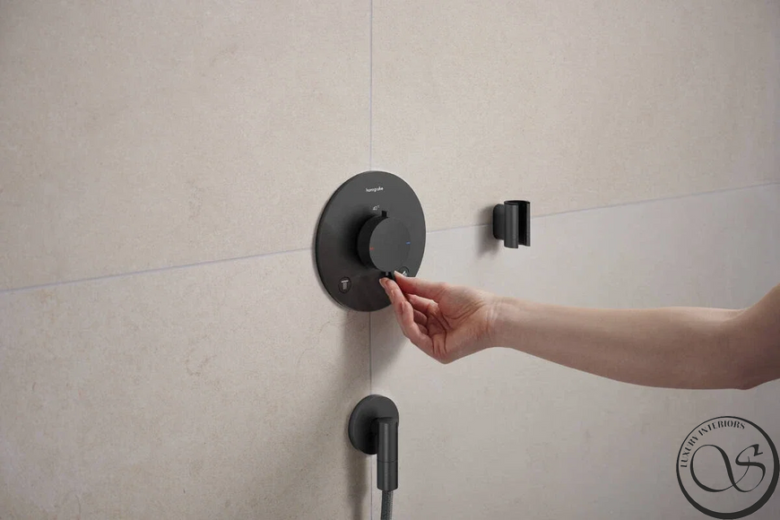 Термостат скрытого монтажа Hansgrohe Ecostat Comfort S 2 function 33715340 черный матовый хром 33715340 фото
