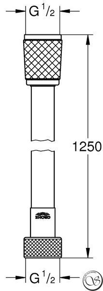 Furtun de duș Grohe Relexa Flex, 125 cm, crom, articol de schimb 28150001 (28150002) 28150002 foto