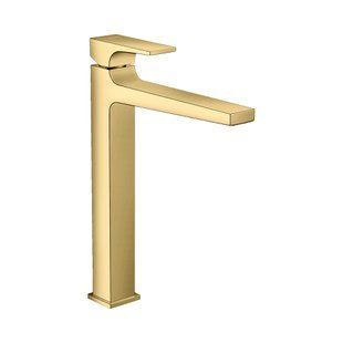 Смеситель для умывальника HANSGROHE METROPOL 32512990 со сливным клапаном PUSH-OPEN, золото 32512990 фото