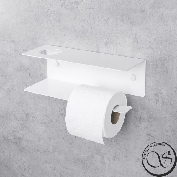 Suport pentru h&acirc;rtie igienică cu raft DASKE LINE PH/L-0256WL PH/L-0256WL foto