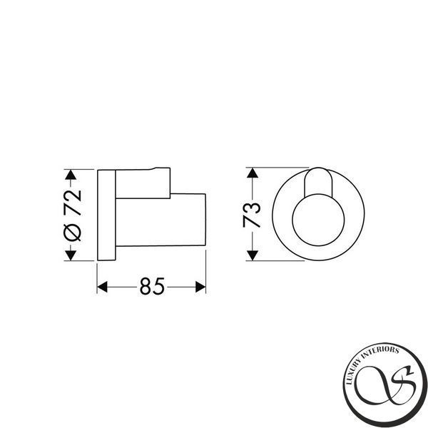 Capac decorativ Hansgrohe pentru racord supapă unghiulară, auriu (13950990) 13950990 foto