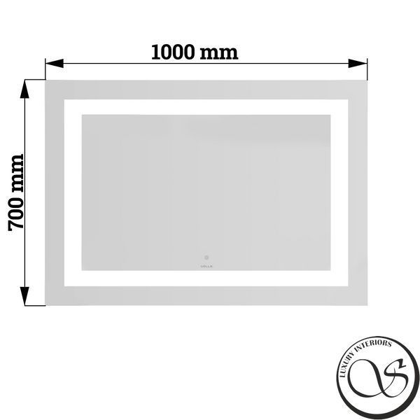 Oglindă de baie VOLLE LUNA 1648.53121700 cu iluminare din spate, 70x100 cm 1648.53121700 foto