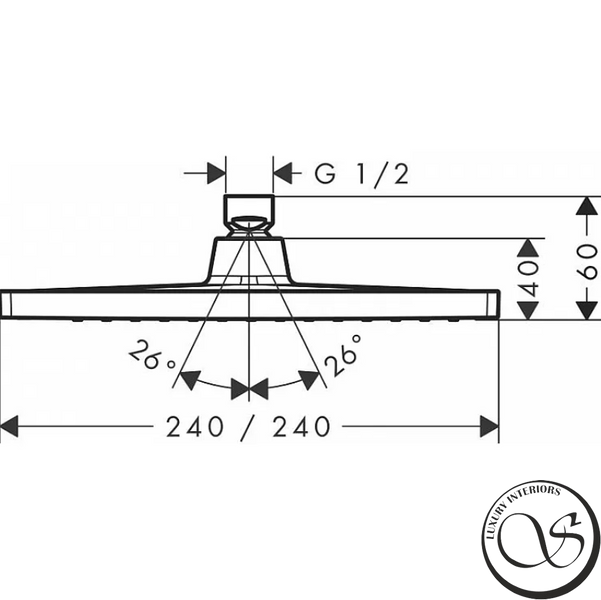 Верхний душ Hansgrohe Crometta E 240х240мм 1 jet (26726000) 26726000 фото