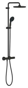 Sistem de duș Grohe Tempesta System 250, montat pe perete cu termostat, negru mat (266702431) 266702431 foto