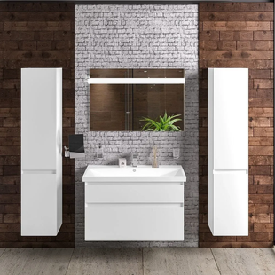 Dulap de baie suspendat AQUARODOS ELITE 100 cu lavoar, 630x1000x450 cm, alb ELITE 100 foto