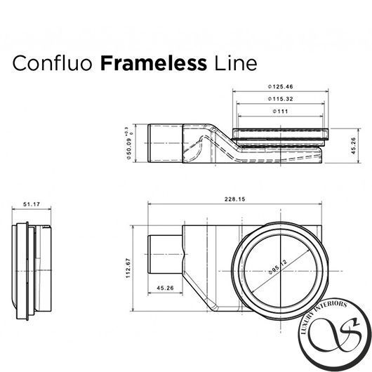 Линейный трап Pestan Confluo Frameless Line 750 (750 мм, нержавеющая сталь/под плитку) 13701232 13701232 фото