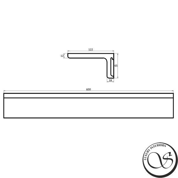 Полка для ванной комнаты Volle 18-40-115 каменная Solid surface 18-40-115 фото