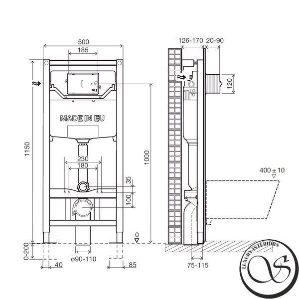 Инсталляция для унитаза IMPRESE i-FRAME i5220OLIpure сталь i5220OLIpure фото
