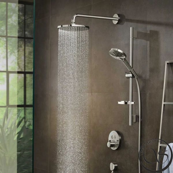 Верхний душ Hansgrohe Raindance 27624140 S 240 Showerpipe PowderRain EcoSmart 1jet, Brushed Bronze 27624140 фото