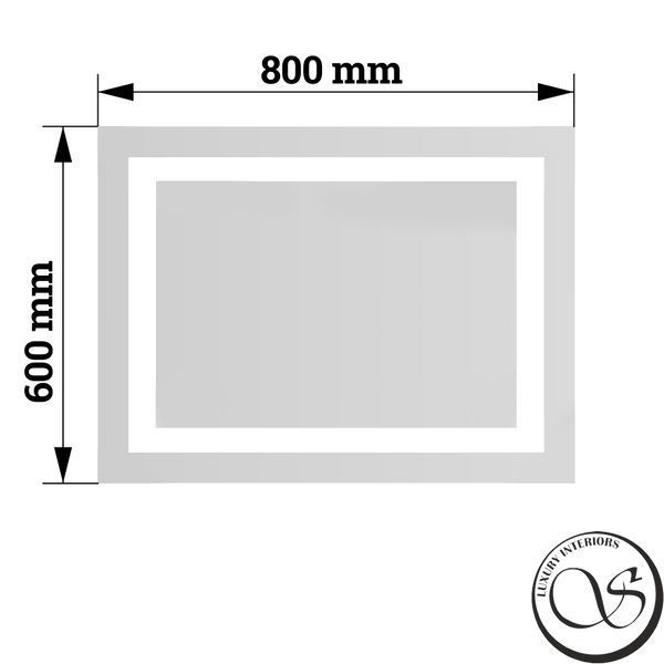 Oglindă de baie VOLLE LUNA 1648.53136800 cu iluminare din spate, 800x600mm 1648.53136800 foto