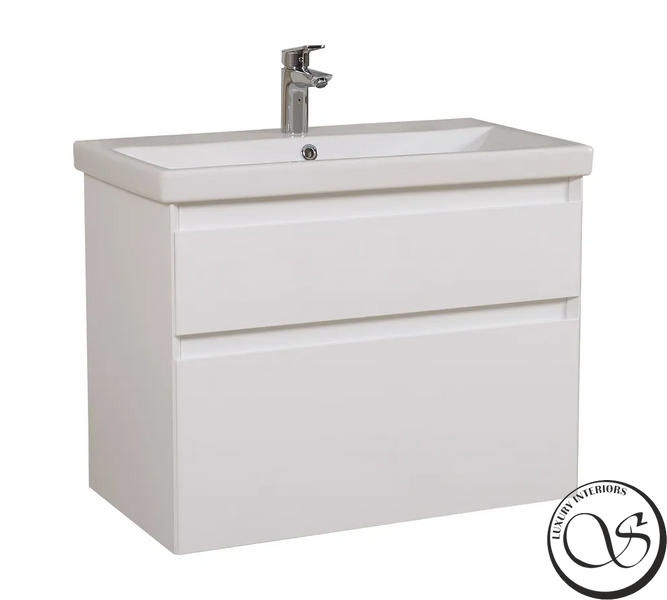 Dulap de baie suspendat AQUARODOS ELITE 100 cu lavoar, 630x1000x450 cm, alb ELITE 100 foto