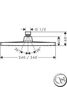 Верхний душ Hansgrohe Crometta E 240 1jet EcoSmart 26727000 26727000 фото
