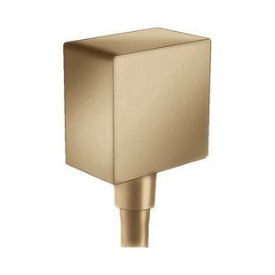 Шланговое подсоединение для душа Hansgrohe FixFit Square, шлифованная бронза (26455140) 26455140 фото