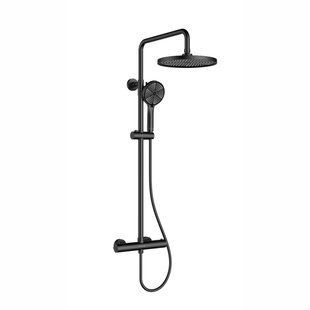 Sistem de dus IMPRESE CENTRUM AR T-15261AR (termostat de dus, dus d250 mm ABS, cap de dus 3 moduri, furtun 1700 mm PVC) negru mat T-15261AR foto
