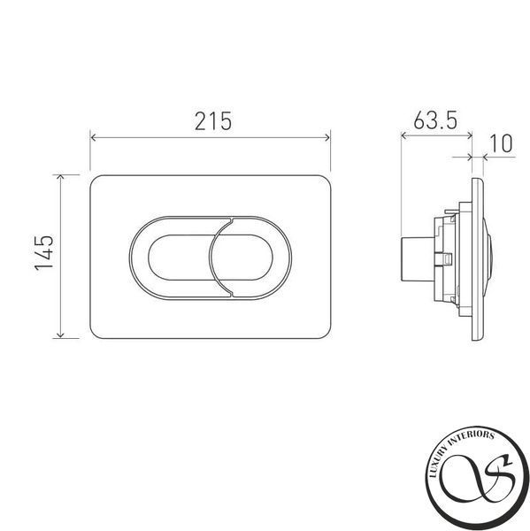 Buton de scurgere Volle EGO NEO, crom mat, plastic (221132) 221132 foto