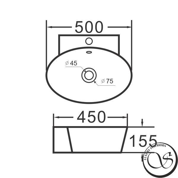 Lavoar suspendat IMPRESE I-LOD c06010703-54 alb 50*45*15,5 cm cu orificiu pentru baterie с06010703-54 foto