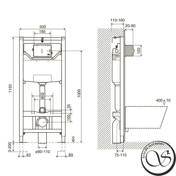 Инсталляция для унитаза IMPRESE i-FRAME i9120OLIpure i9120OLIpure фото