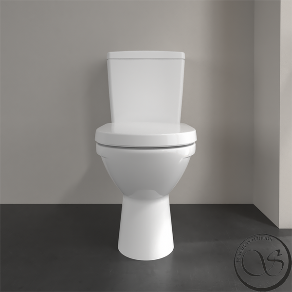 Vas WC compact Villeroy & Boch O.novo 56611001 cu spălare verticală, de podea, alb alpin 56611001 foto