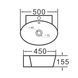 Lavoar suspendat IMPRESE I-LOD c06010703-54 alb 50*45*15,5 cm cu orificiu pentru baterie с06010703-54 foto 2