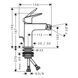 Baterie bideu Hansgrohe Logis Fine 110, negru mat (71201670) 71201670 foto 2
