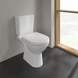 Vas WC compact Villeroy & Boch O.novo 56611001 cu spălare verticală, de podea, alb alpin 56611001 foto 4