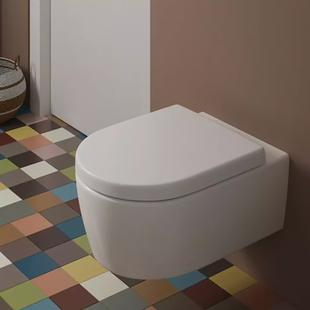 WC suspendat Villeroy & Boch Avento 5656HR01 DirectFlush 370x530x310 mm cu &icirc;nchidere silențioasă și capac QuickRelease 5656HR01 foto