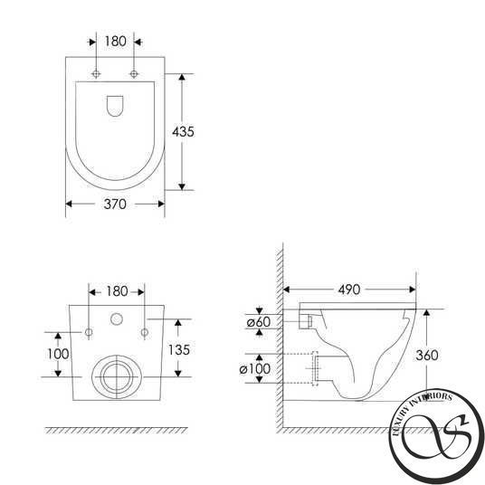 Подвесной унитаз IMPRESE LESNA c06803900 49*37*37 см, twist, сиденье duroplast c06803900 фото