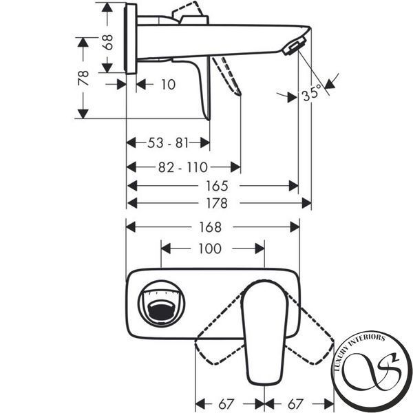 Встраиваемый Смеситель для умывальника-чаши Hansgrohe Talis E 71732000 71732000 фото