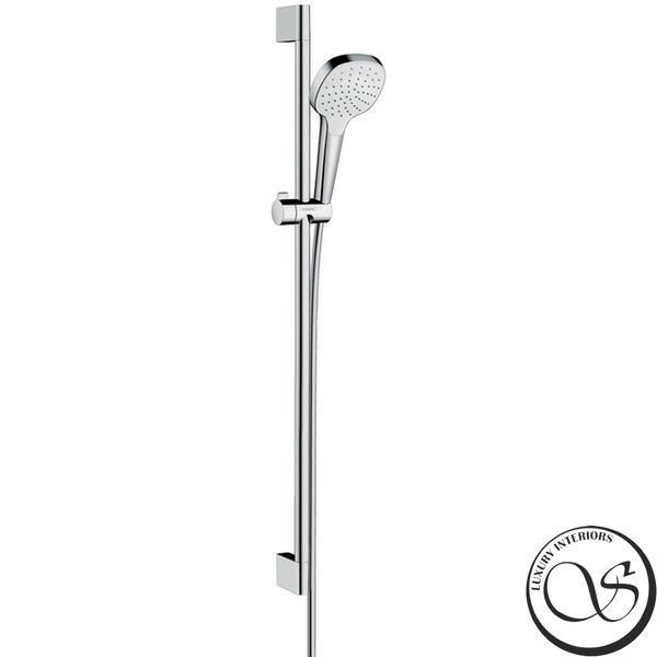 Set de duș Hansgrohe Croma Select E 1jet 90 cm EcoSmart, crom/alb (26595400) 26595400 foto