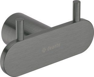 Крючок для полотенца DEANTE ROUND ADR_D121, двойной, 90 x 38 x 50 мм, titanium ADR_D121 фото