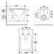 WC suspendat IMPRESE BILOVEC c06800903 53*36.5*37.3 cm scaun rasucit duroplast c06800903 foto 2