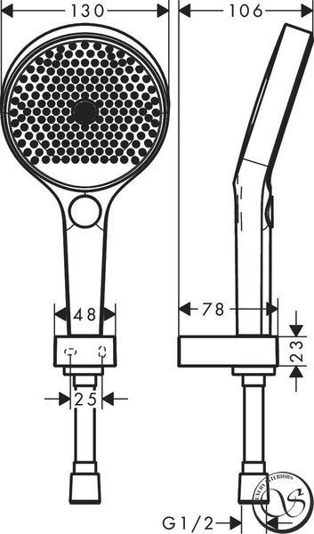 Set de duș Hansgrohe Rainfinity 130 3jet cu furtun de duș de 160 cm 26851000 foto
