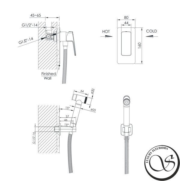 Набор Imprese GRAFIKY ZMK061901120 (смеситель скрытого монтажа с гигиеническим) ZMK061901120 фото